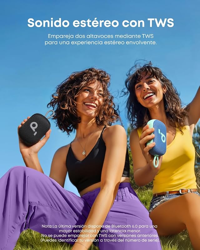 Select 4 Go de Anker Altavoz Bluetooth Portátil Mini, 20 H