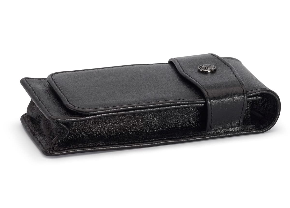 Kaweco Pen Case, Leather, 3-Pull, for 3 Sport Pens, Case 15 x 5 x 5 cm in Black