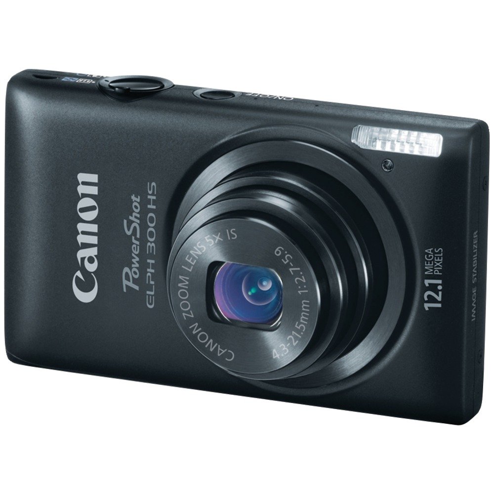 Amazon.com : Canon PowerShot ELPH 300 HS 12.1 MP Digital Camera (Black) :  Point And Shoot Digital Cameras : Camera & Photo
