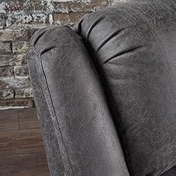 Jemma Tufted Slate Microfiber Swivel Gliding
