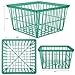 24-Pack Quart Size Plastic Berry Baskets; 5 ½-Inch Green Berry Boxes w/Open-Weave Pattern; Ideal for Berries, Fruit, Vegetables & Craft Projects