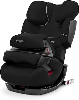 CYBEX Silver 2-in-1 Kinder-Autositz Pallas-Fix, Für Autos mit und ohne ISOFIX, Gruppe 1/2/3 (9-36 kg), Ab ca. 9 Monate bis ca. 12 Jahre, Pure Black