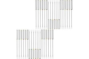 Wjqingauki 24 Pieces Fondue Forks, Stainless Steel Fondue Fork 24cm Long Fondue Skewers with Heat Resistant Handle for Fondue