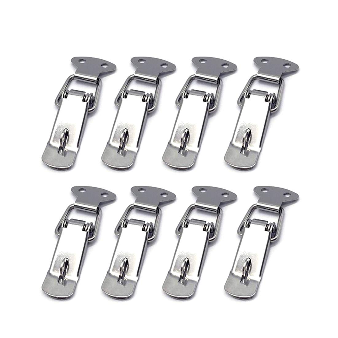 Repuhand 8Pcs Duck Billed Buckles Stainless Steel Spring Loaded Toggle Latch for Case Box, Toolbox, Drawer, Cabinet, Chest Cabinet Boxes