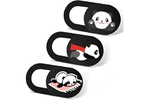 IMNEXT2U Laptop Camera Cover Slide 3 Pack Ultra Thin Slide Laptop Camera Cover for Echo Show, Computer, Tablet, Chromebook, PC - Panda