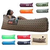 BonClare Fast Inflatable Air Lounger, Camping Bed Beach Sofa Air Bag Hangout Portable Sleeping Bag