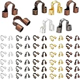 PH PandaHall 600pcs Brass Wire Guardian for Jewelry Making U Shape Cable Protector Jewelry, Brass Wire Protector Wire Guard Loops for Earring Bracelet Pendant Jewelry DIY Crafts Making