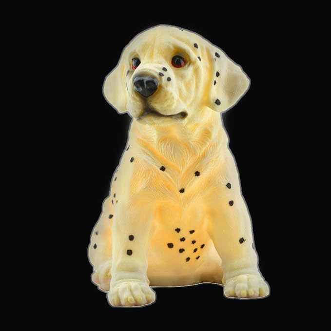 Dalmatian Puppy Dog Table Night Lamp with LED Lights Battery Powered