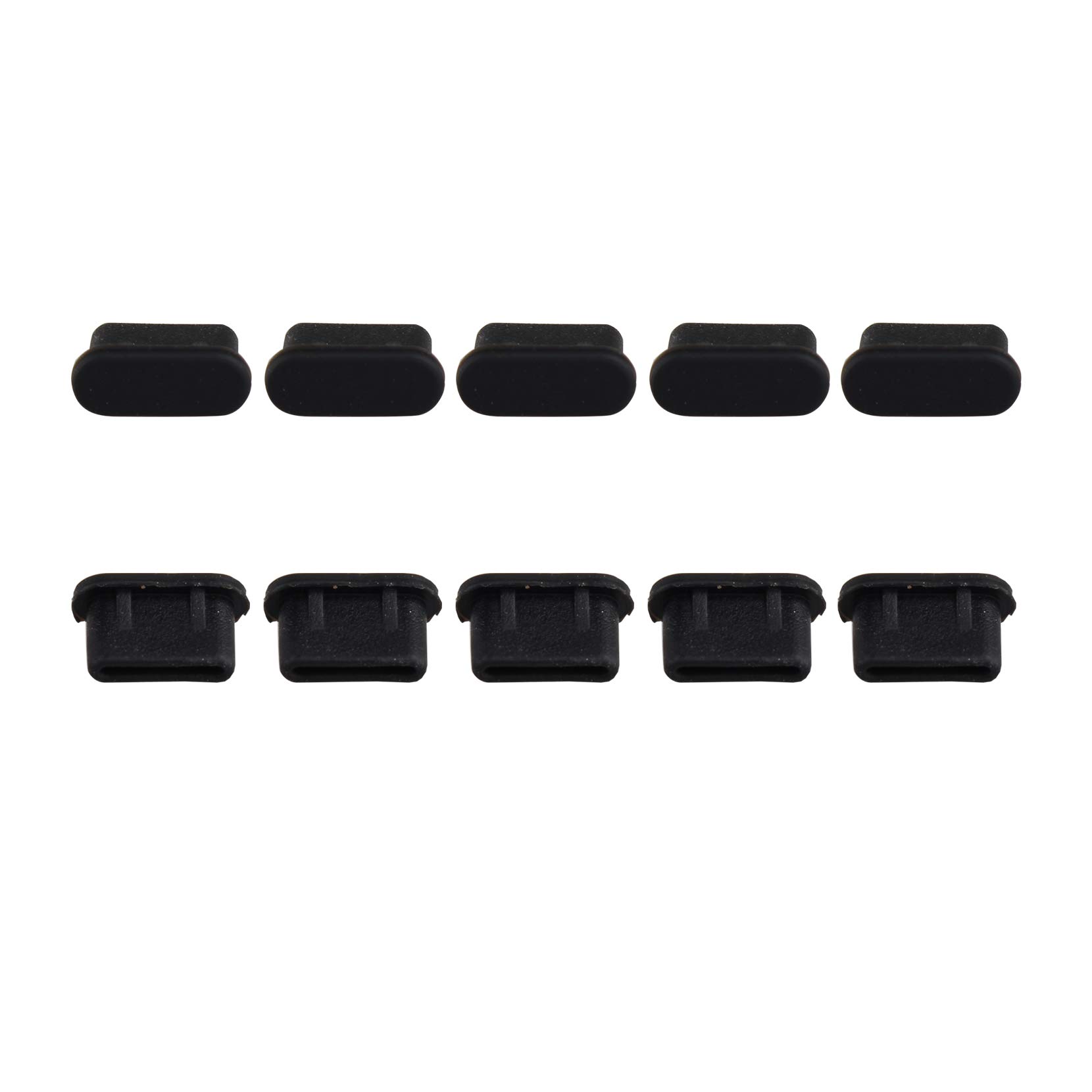 Futheda 10Pcs Universal Silicone Cover Cap USB 3.1 Type C Port Anti Dust Plug Protector Compatible with Smartphone Tablet Computer Laptop Devices