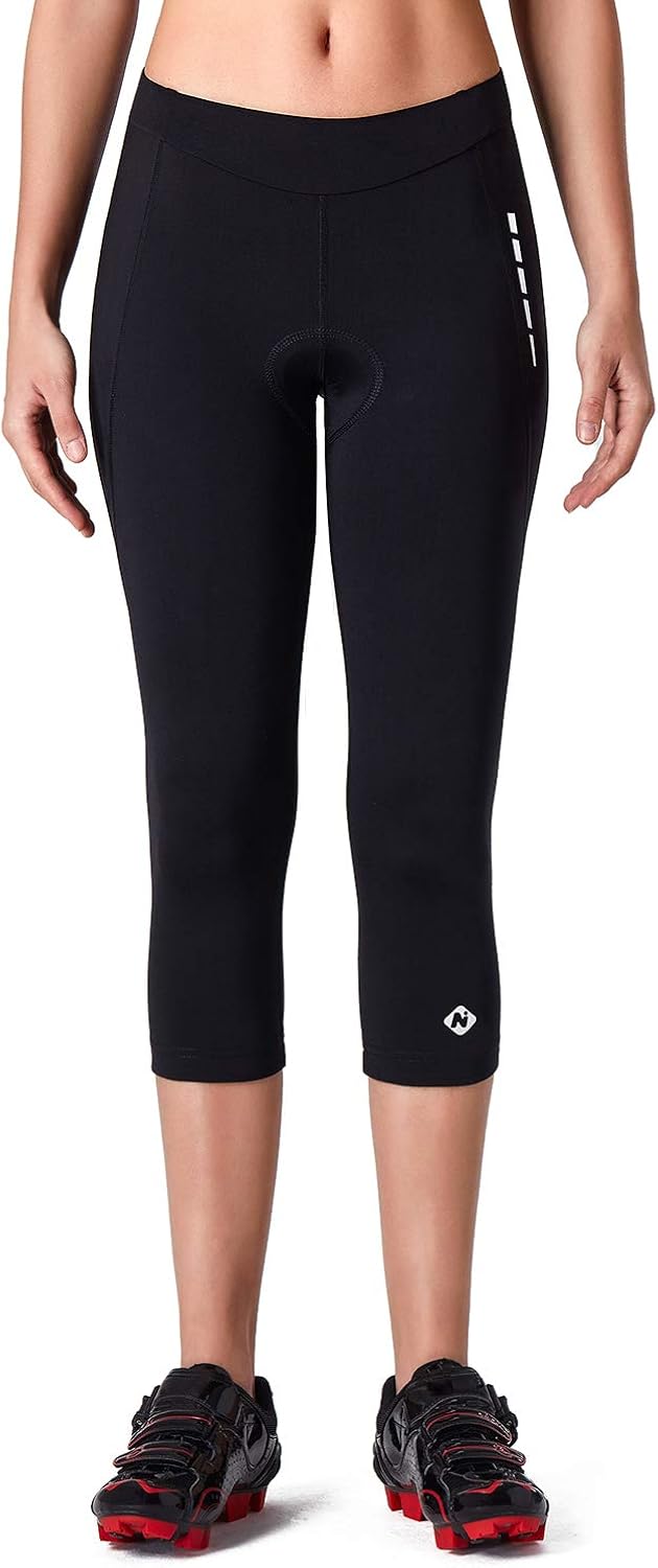 Naviskin Women's 3D Padded 3/4 Cycling Tights Bicycle Bike Riding Capris Pants: Clothing