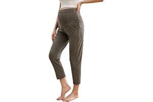 Topwhere Super Soft and Comfortable Maternity Pants - High-Waisted Supportive Lounge Trousers