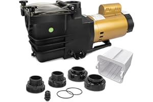 XtremepowerUS 1HP Variable Speed Pool Pump for Above/In-Ground Swimming Pool Spa 230v High Flow 2" NPT Fitting Adapter Included