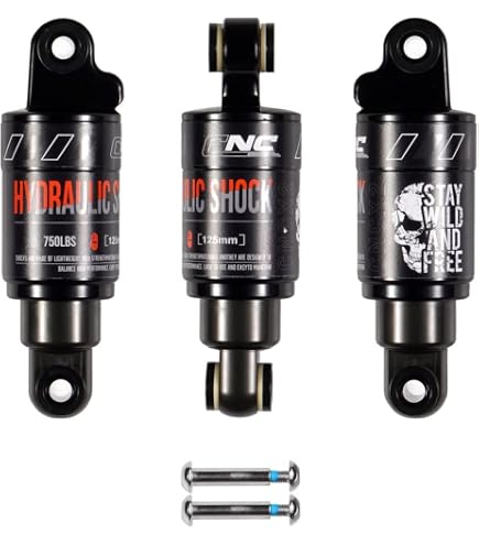 Rear Shock Absorber For Mountain Bike – 125mm Or 150mm Spring Suspension With Bushing & Screw | Choose Spring Rate: 150Lbs To 650Lbs For MTB, E-Bike, Scooter