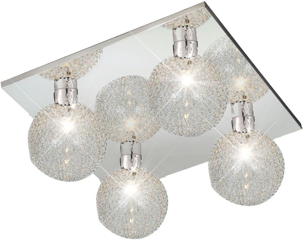 ceiling lamp ceilinglamp 4 flames ceilinglight glass balls ESTO Elena 980077-4