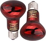 DERNORD Infrared Red Light 50W Reptile Heat Lamp 2 Pack E27 220-240V