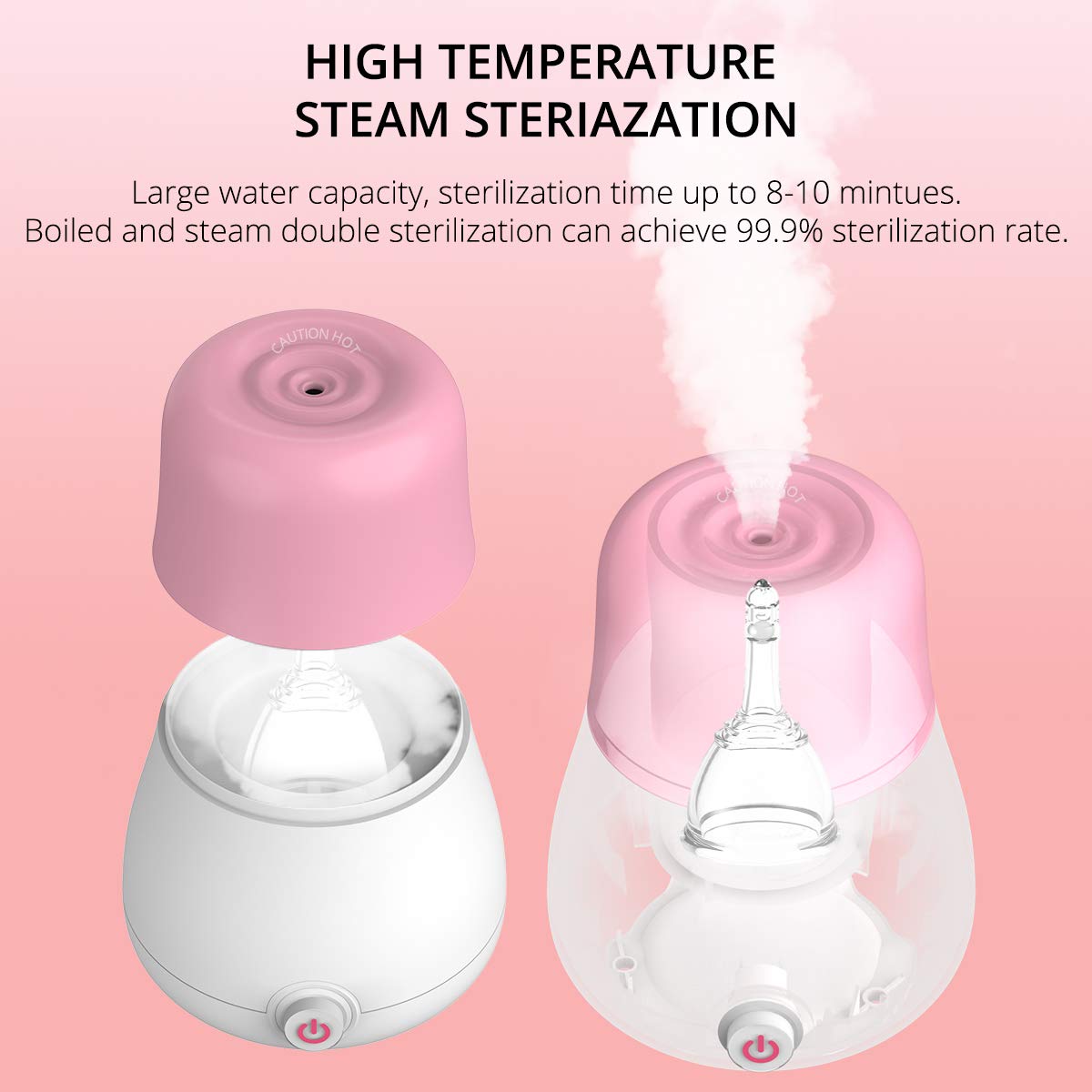 Menstrual Cup Sterilizer, VORKE Portable Menstrual Cups Cleaner