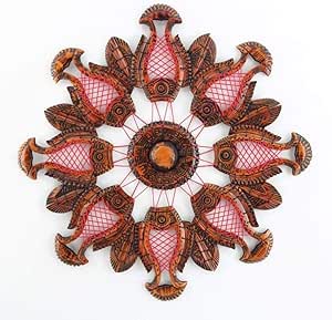 hjbjb Casa De Bricolaje,decoración De Arte De Pared De Peces De Madera