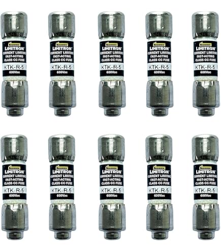 Bussmann KTK-1 Limitron Fast Acting Fuse – 1 Amp, 600V, 1-1/2" Length, 3/8" Diameter (Pack Of 10)