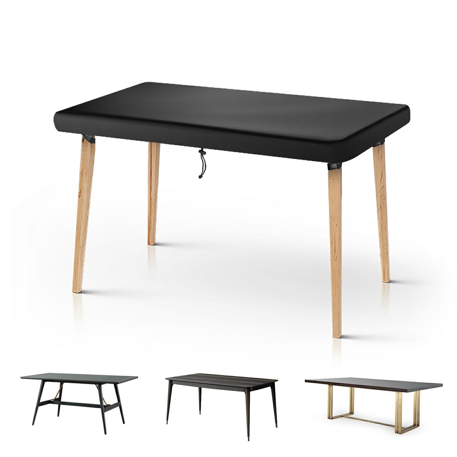 Nomiou Garden Table Covers Waterproof,Outdoor Patio Coffee Side Table Covers for Outdoor Garden Furniture Cover 600D Oxford Fabric,Garden outdoor table cloth for bistro mahjong table(150x90x15cm)…