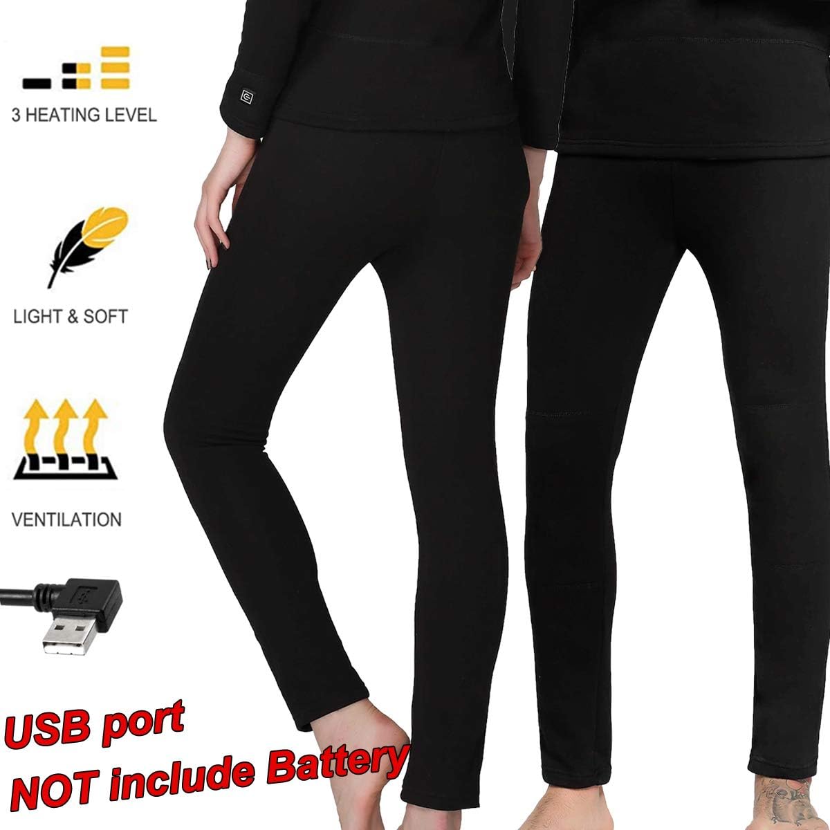 FERNIDA Insulated Heating Underwear Washable USB Electric Heated Thermal Long Sleeve T Shirts or Pants(Battery Not Included) at  Men’s Clothing store