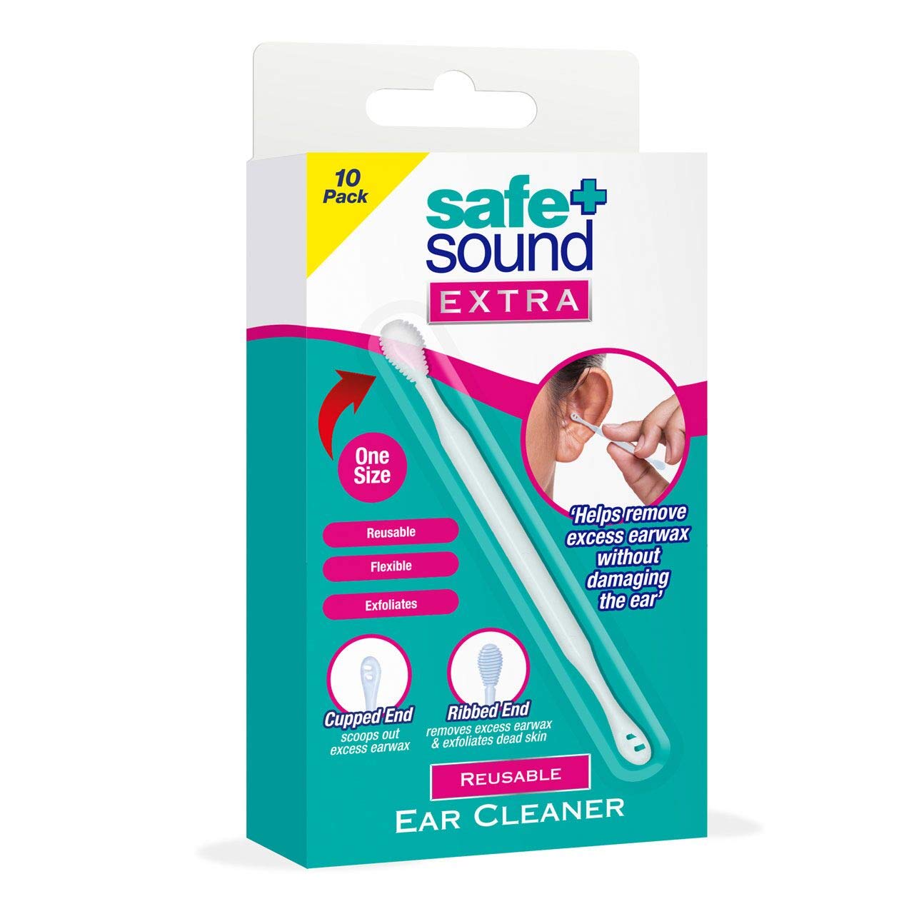 Safe and Sound Reusable Ear Cleaners, Pack of 10