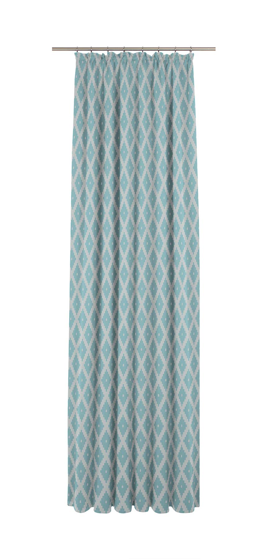 Adam Curtain, Cotton, Turquoise, 145 x 145 cm