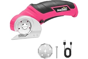 SnapFresh Cordless Electric Scissors- 4V Mini Cardboard Cutter for Boxes, Carpet, Paper – Rotary Cutter for DIY Projects, Saf