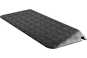 VILBLE 2.5" Door Threshold Ramp, Rise Height Rubber Threshold Ramps, Anti-Slip Doorway Ramps, Entry Ramps for Home, Wheelchairs, Scooters, Trolley, Curbs