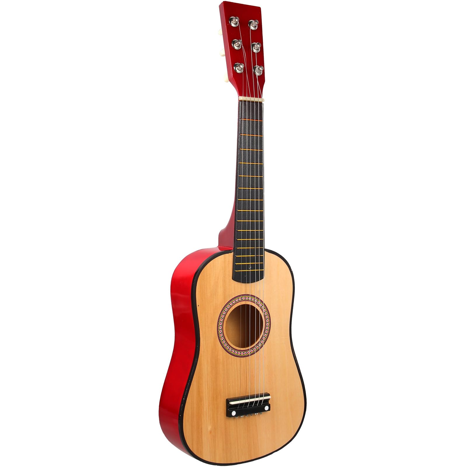 Ipetboom 23 Inch Folk Acoustic Guitar 6 String Vintage Style Classical Wooden Folk Guitar Beginner Acoustic Ukulele for Kids Adults Beginners