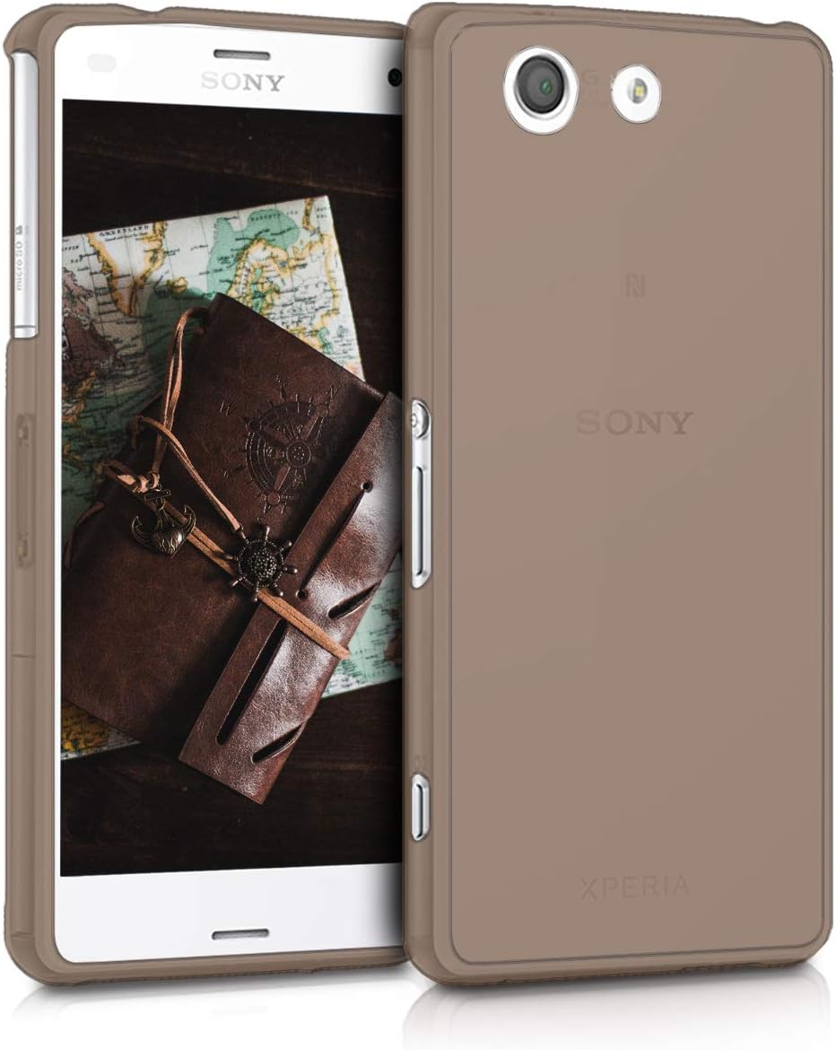 kwmobile Case Compatible with Sony Xperia Z3 Compact - Clear Case Soft Slim Flexible Protective TPU Phone Cover - Black