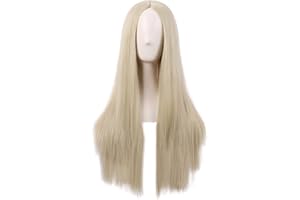 MapofBeauty 28 Inch/70 cm Women Special Long Straight Synthetic Wig (Blonde)