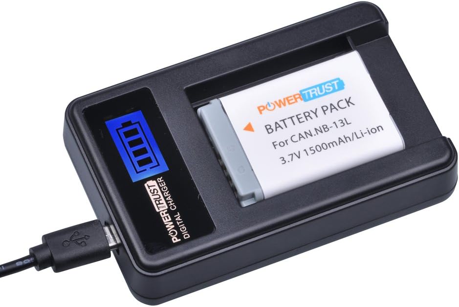 PowerTrust NB 13LLCD USB Battery Charger for Canon NB-13L PowerShot G5X G7X G9X G7 X Mark II G9 X,SX620 SX720 SX730 HS Battery - Image 4