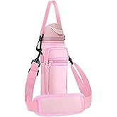 SLEILIN Neoprene Water Bottle Holder Bag with Cell Phone Pocket Compatible with Owala FreeSip 24 oz,Water Bottle Carrying Bag ,with Adjustable Shoulder Strap,for 24oz Stainless Steel Water Bottle