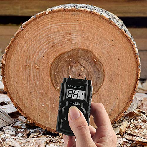 Digital Wood Moisture Meter With LCD Display, Handheld, Pin Type, Moisture Tester Detects Moisture in Wood, Firewood, Bamboo(Battery Included)