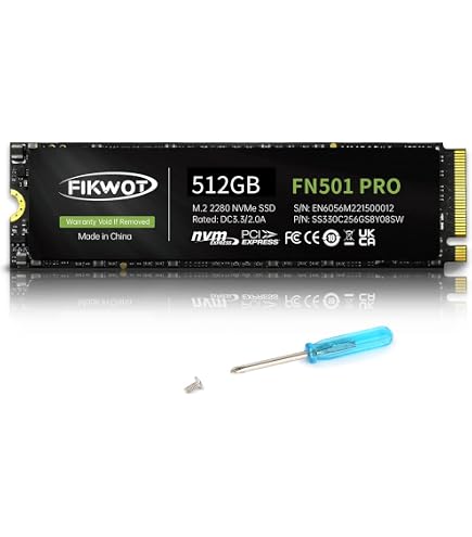 Amazon.com: Fikwot FX550 NVMe SSD 512GB M.2 SSD PCIe 3.0×4