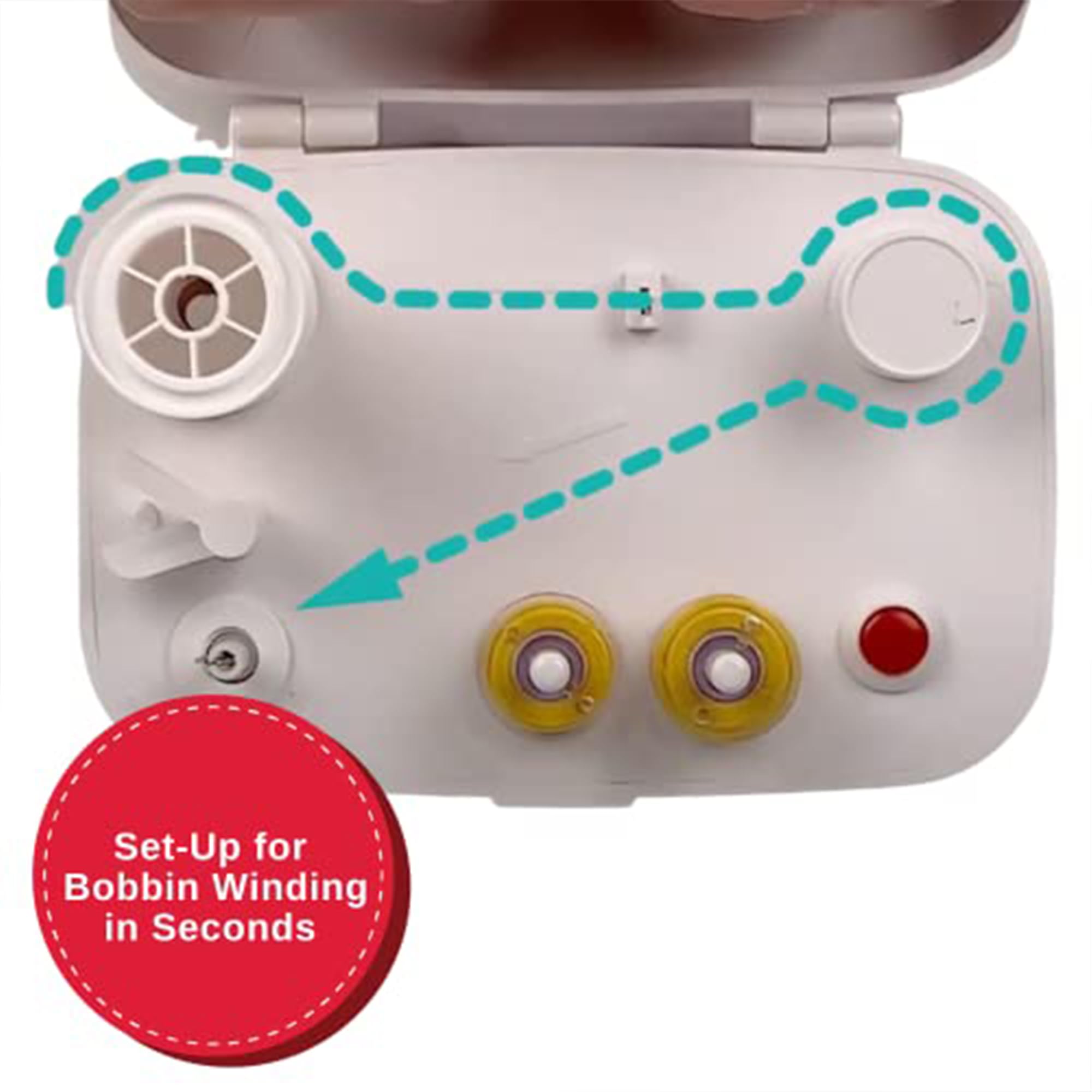 SINGER Portable Bobbin Winder | Compact & Easy-to-Use Bobbin Winding Machine with Automatic Shut-Off | Compatible with Class 15 & 15J Bobbins
