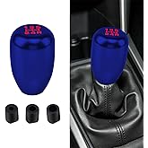 CHRYMUM Car Gear Shift Knobs, Manual Gear Shift Knobs Replacement, Universal Car Accessories Interior Stick Shift Knob, Manual 5 Speed Universal Gear Stick Shift Knob for Car Truck SUV (Blue)