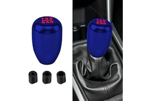 CHRYMUM Car Gear Shift Knobs, Manual Gear Shift Knobs Replacement, Universal Car Accessories Interior Stick Shift Knob, Manual 5 Speed Universal Gear Stick Shift Knob for Car Truck SUV (Blue)
