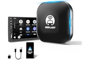 M CARKUMI Android Auto Wireless Adapter, Convert Wired to Wireless Android Auto Car Adapter, Plug&Play 2024 Online Update, 5.8GHz WiFi Auto-Connect Fast, for OEM Factory Wired 2017+ Android Auto Cars