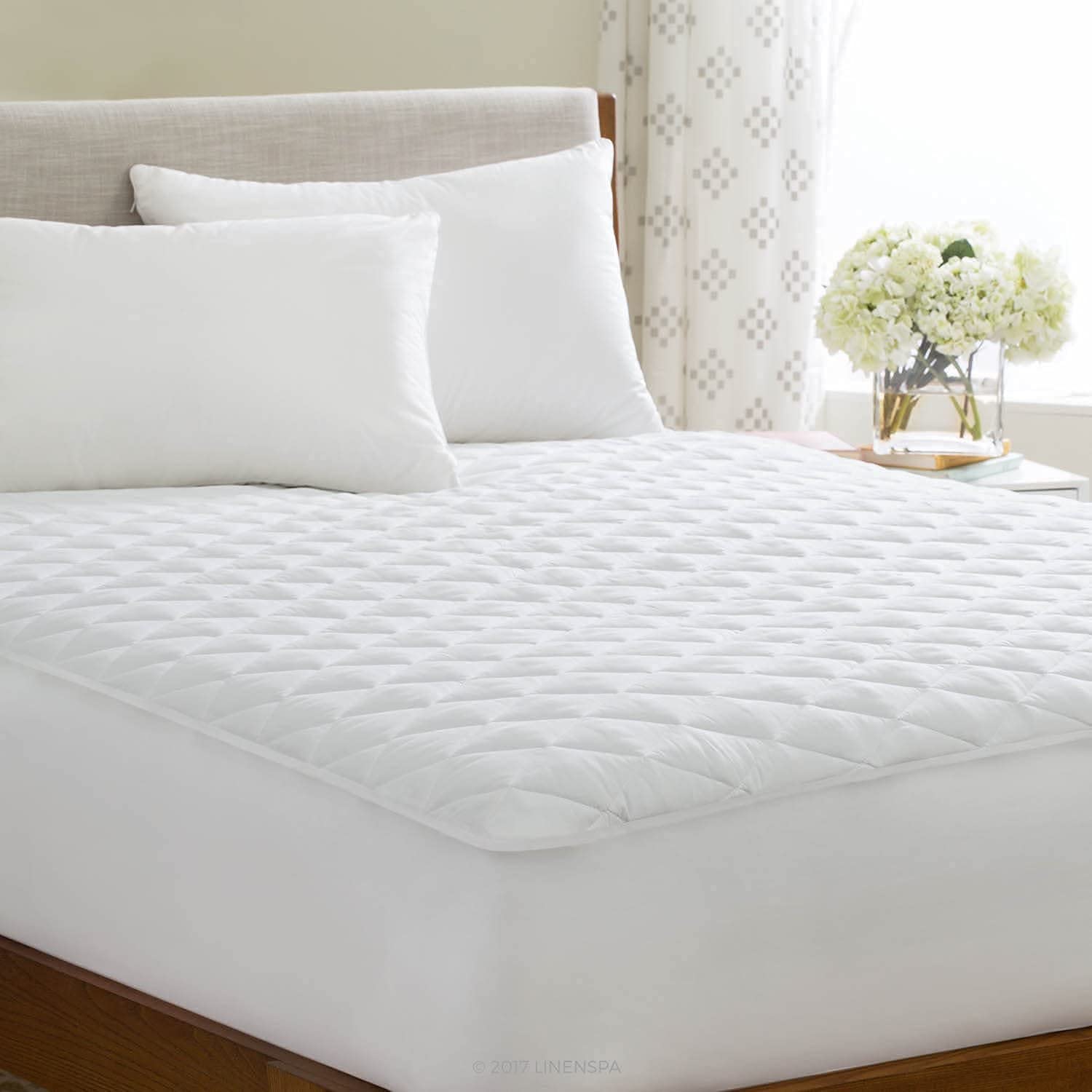 British Home Bedding - Anti Allergy Quilted Mattress Protector Fitted Sheet (Single)
