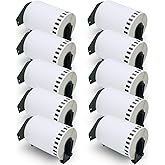 BETCKEY - Compatible Continuous Labels Replacement for Brother DK-2243 (4 in x 100 ft), Use with Brother QL Label Printers [10 Rolls]