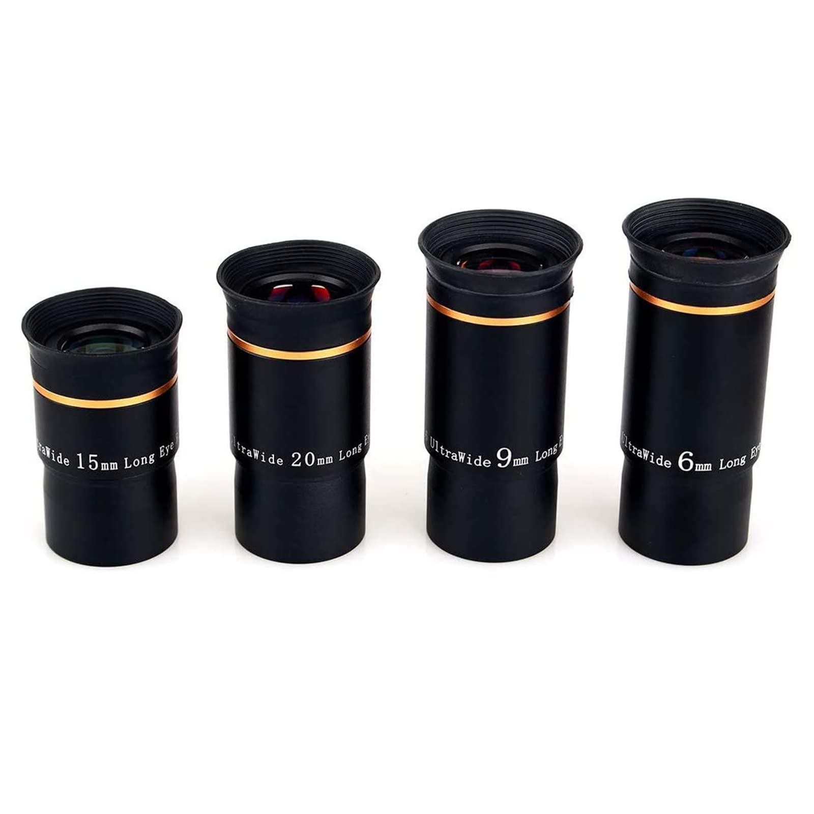 Svbony Eyepiece Set 1.25”, 6mm 9mm 15mm 20mm Telescope Eyepiece Kit, 66° Wide Angle Eyepiece FMC Coatting Long Eye Relief, for Planetary Moon Deep Sky Objects Observation
