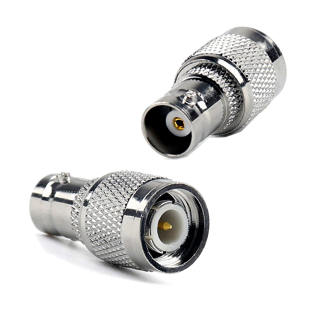 Oiyagai 2-Pack TNC Male to BNC Female RF Coaxial Adapter, 50Ω Impedance Connector for CCTV, WiFi, Radios, Antennas, Coax Cable, LMR