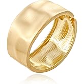 AYWFCBF Bangle Bracelets for Women | 14K Gold Plated Trendy Wide Bracelets | Hinged Arm Cuff Bangles Chunky Bracelet for Women