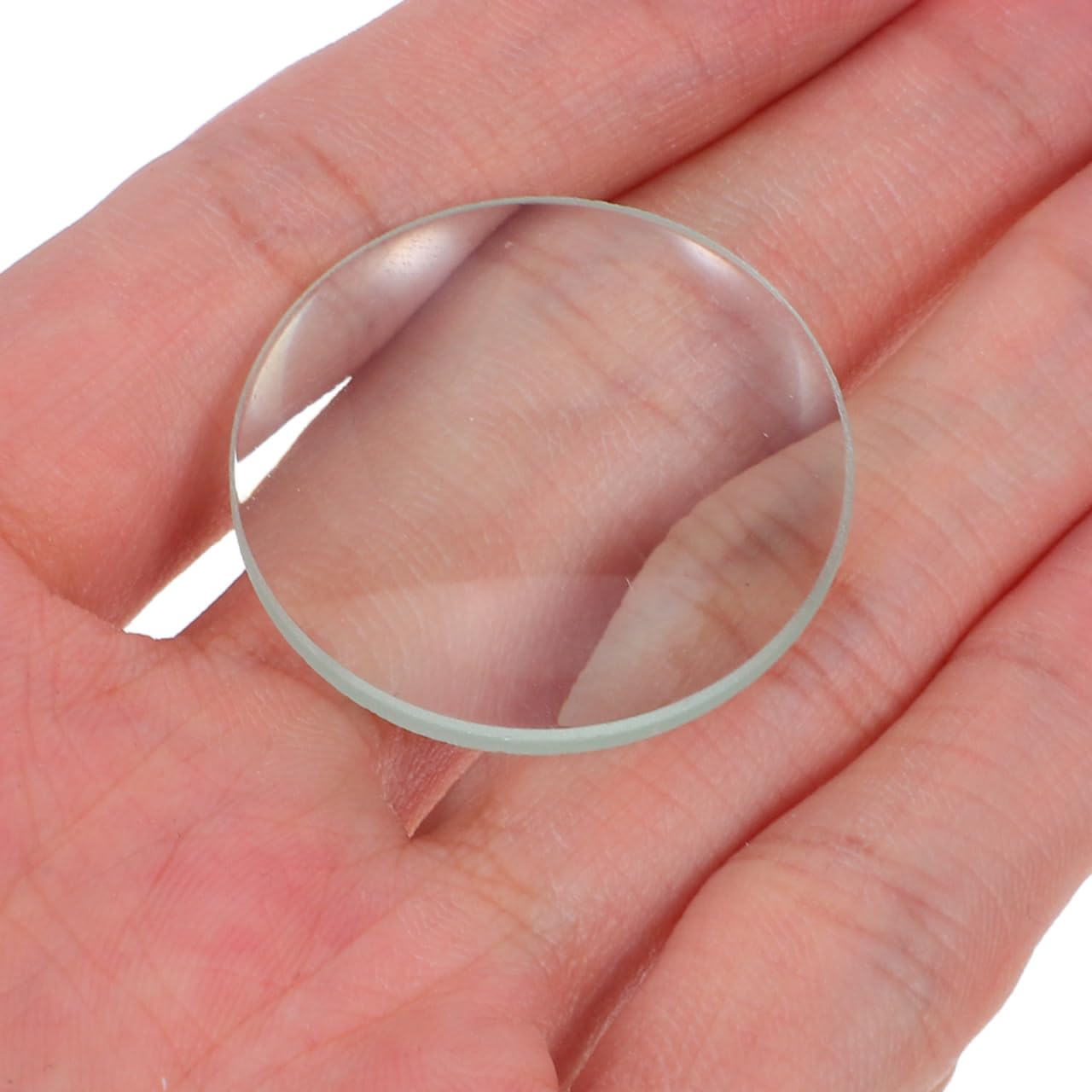 ULTECHNOVO Double Convex Lens, 30mm Diameter Glass Concave and Convex Optical Lens for Labs Physics Experiment, Focal Length 50mm