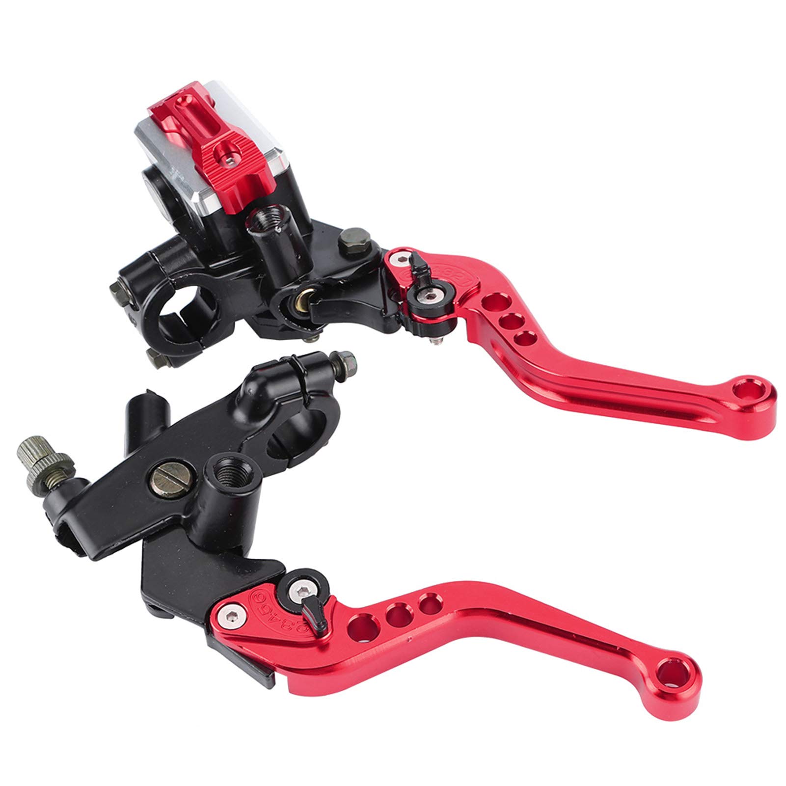 Qiilu - Universal Motorcycle Brake - Clutch Master Cylinder - Tank Levers - 7/8 Inch - 22 mm - 1 Pair