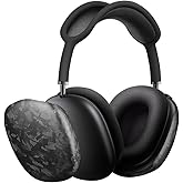 MONOCARBON Forged Carbon Fiber for AirPods Max Case, with AirPods Max Covers Anti-Scratch Shock Resistant Headset Ultra Protective Accessories for AirPods Max Headphones-Matte Finishing