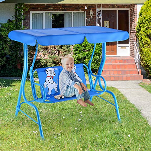 COSTWAY Kinder Hollywoodschaukel Kinderschaukel Gartenschaukel Garten Schaukel Gartenliege Schaukelbank Gartenbank mit… – Bild 4