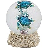 Sea Turtle Snow Globe Ocean Life Beach Themed Gift Decor Figurine, 4.5x3.5 inches