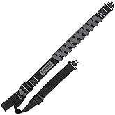 Allen Company Baktrak Traction Web 36″ Rifle Sling w/ 500lb‑Rated Swivels – Slim, Non‑Slip Pad - Black/Gray